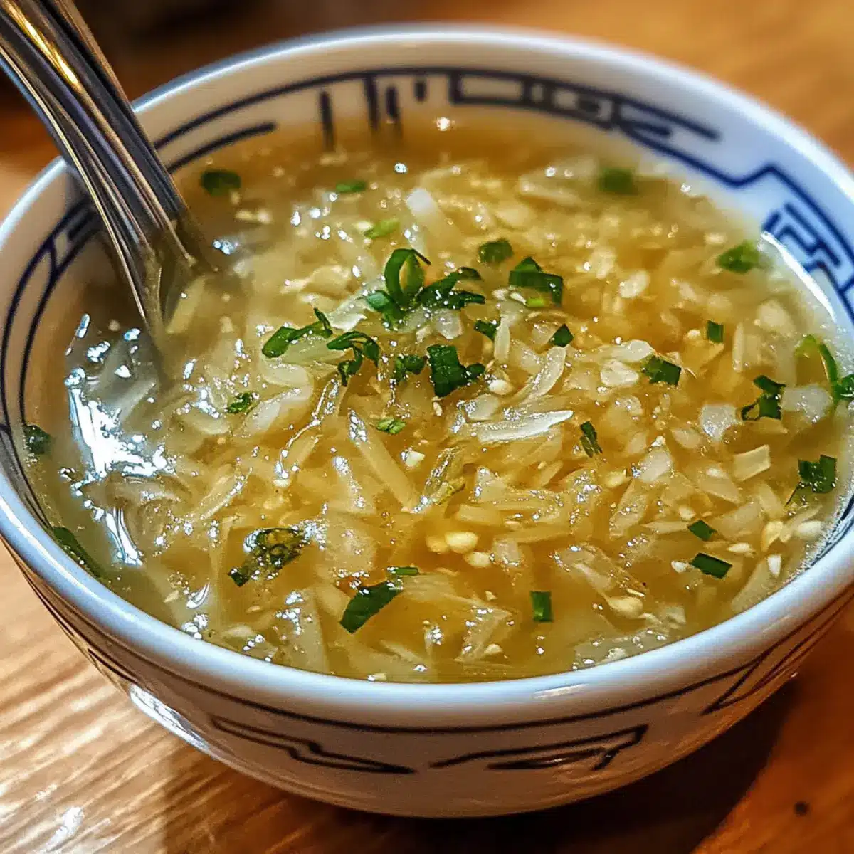 Clear Onion Rice Broth Soup Recipe