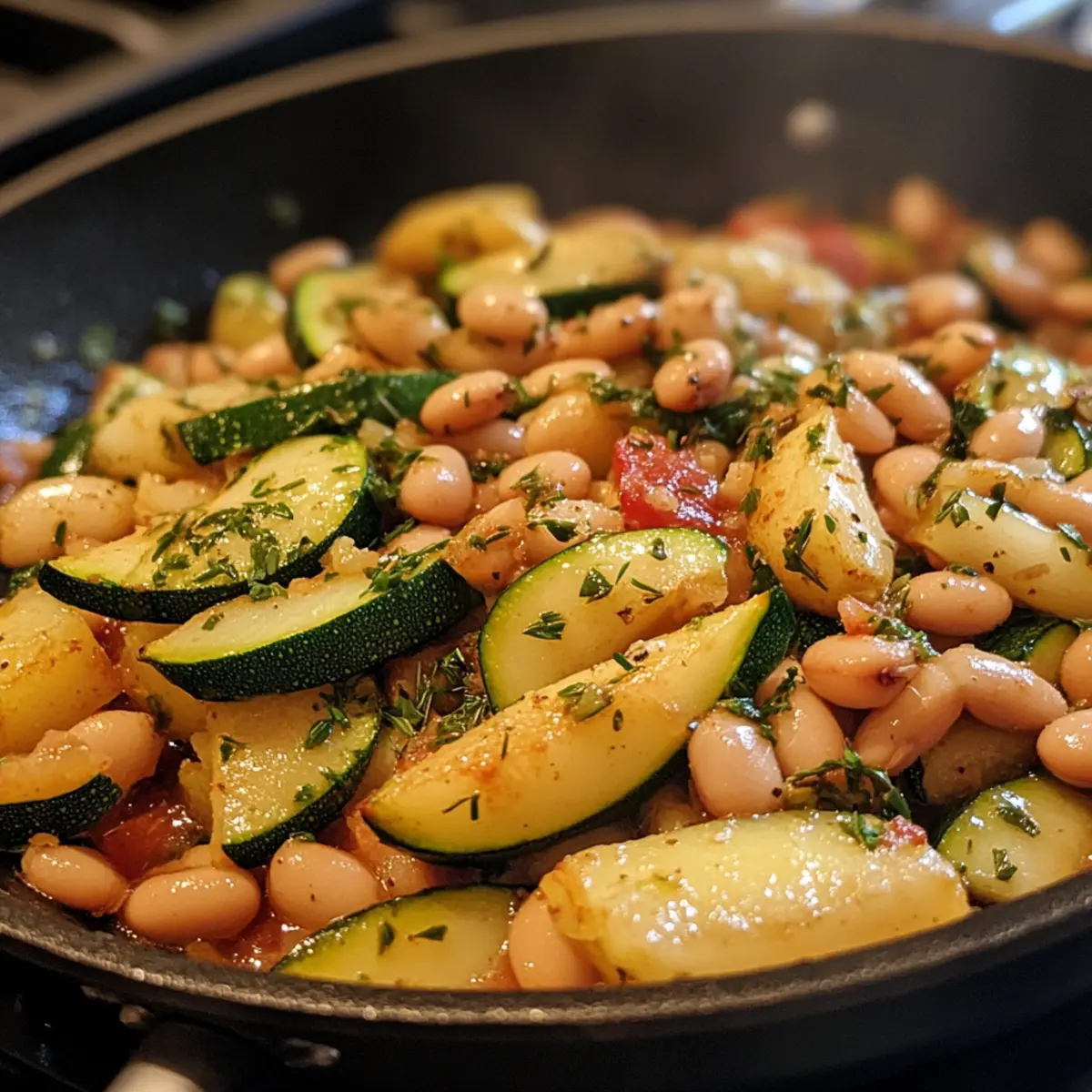 Zucchini White Bean Skillet Recipe