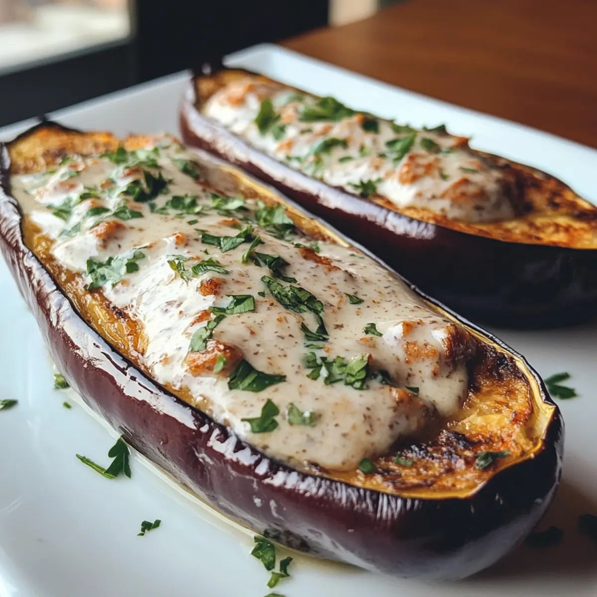 Baked Eggplant with Savory Yogurt Sauce Recipe