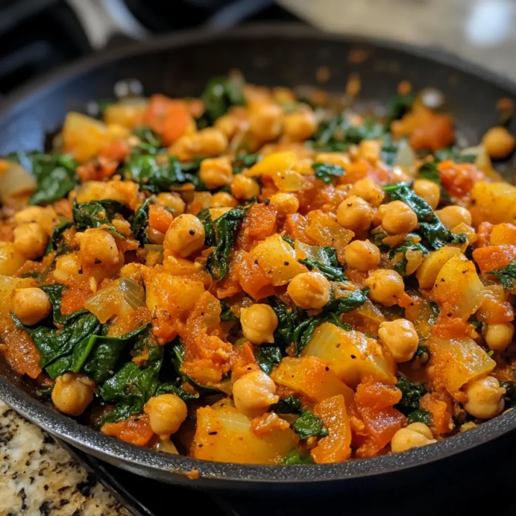 Chickpea Spinach Skillet Recipe