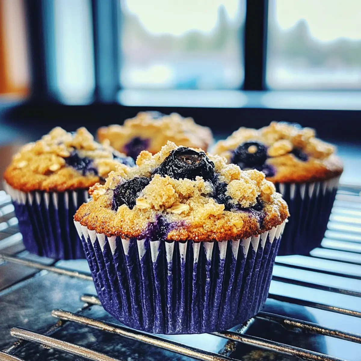 Baked Blueberry Oat Muffins Recipe