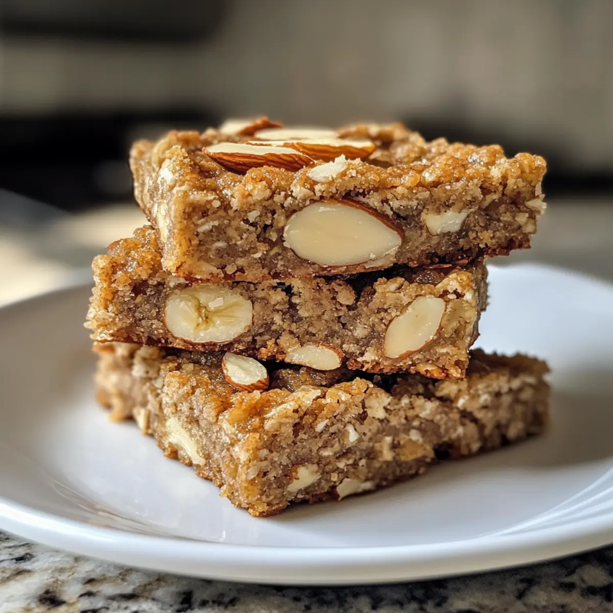 Banana Almond Breakfast Bars Recipe