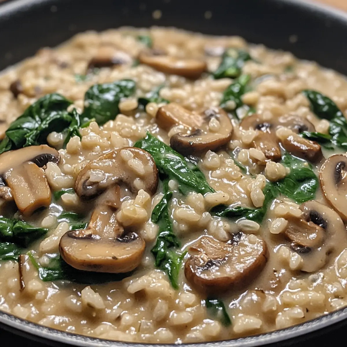 One-Pan Mushroom & Spinach Risotto