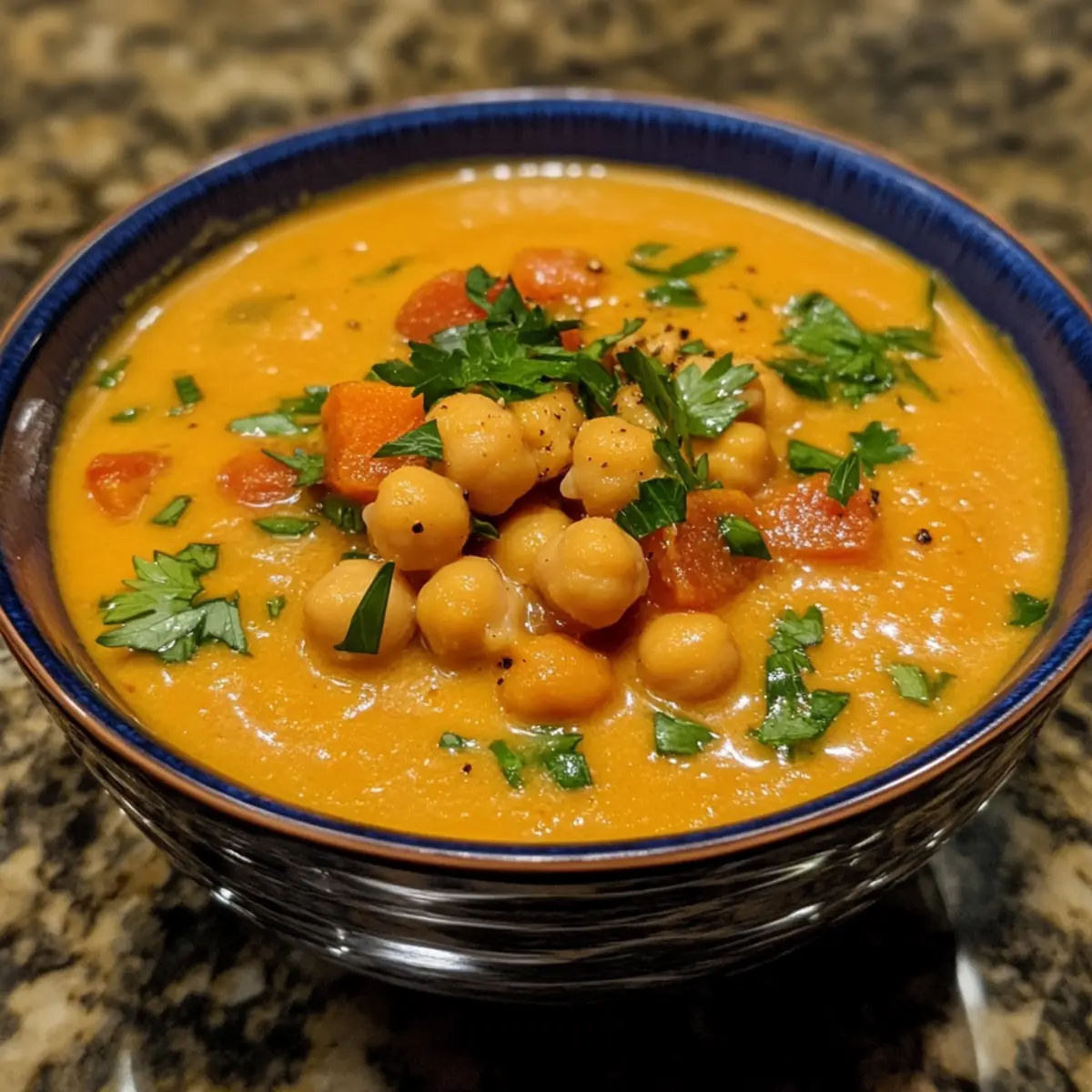 Creamy Sweet Potato Chickpea Soup Recipe