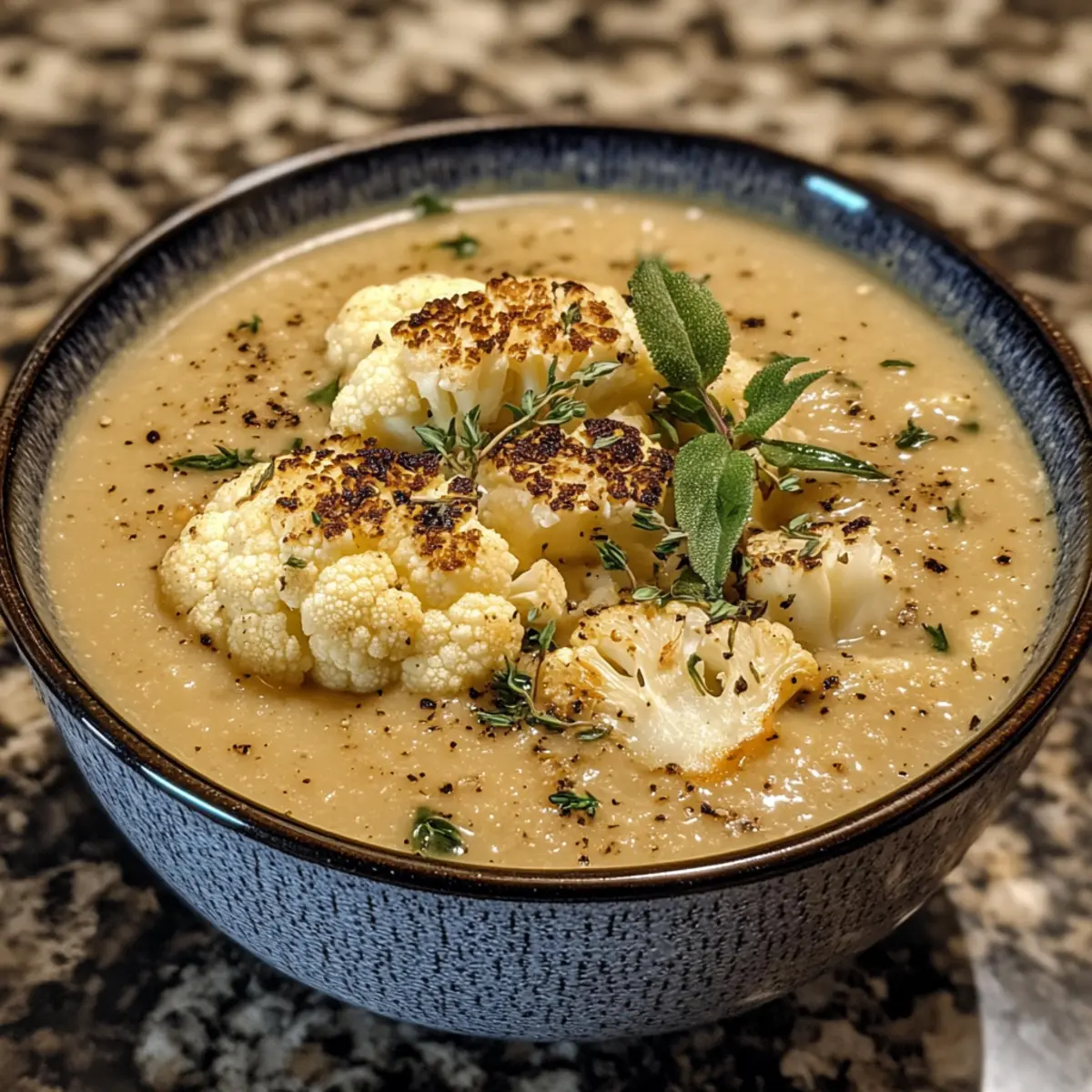 Roasted Cauliflower & Herb Soup Recipe