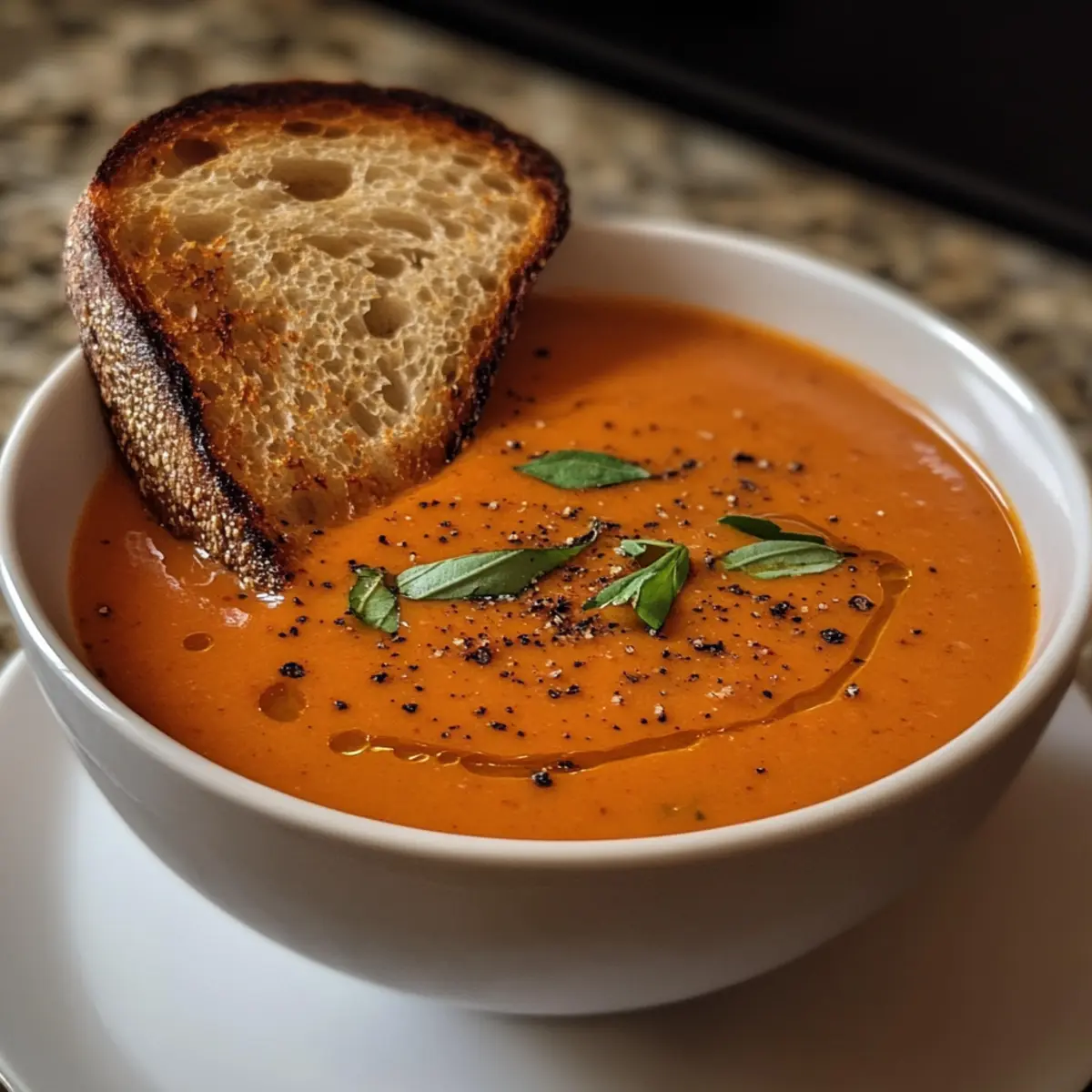 Garlic Roasted Red Pepper Soup Recipe