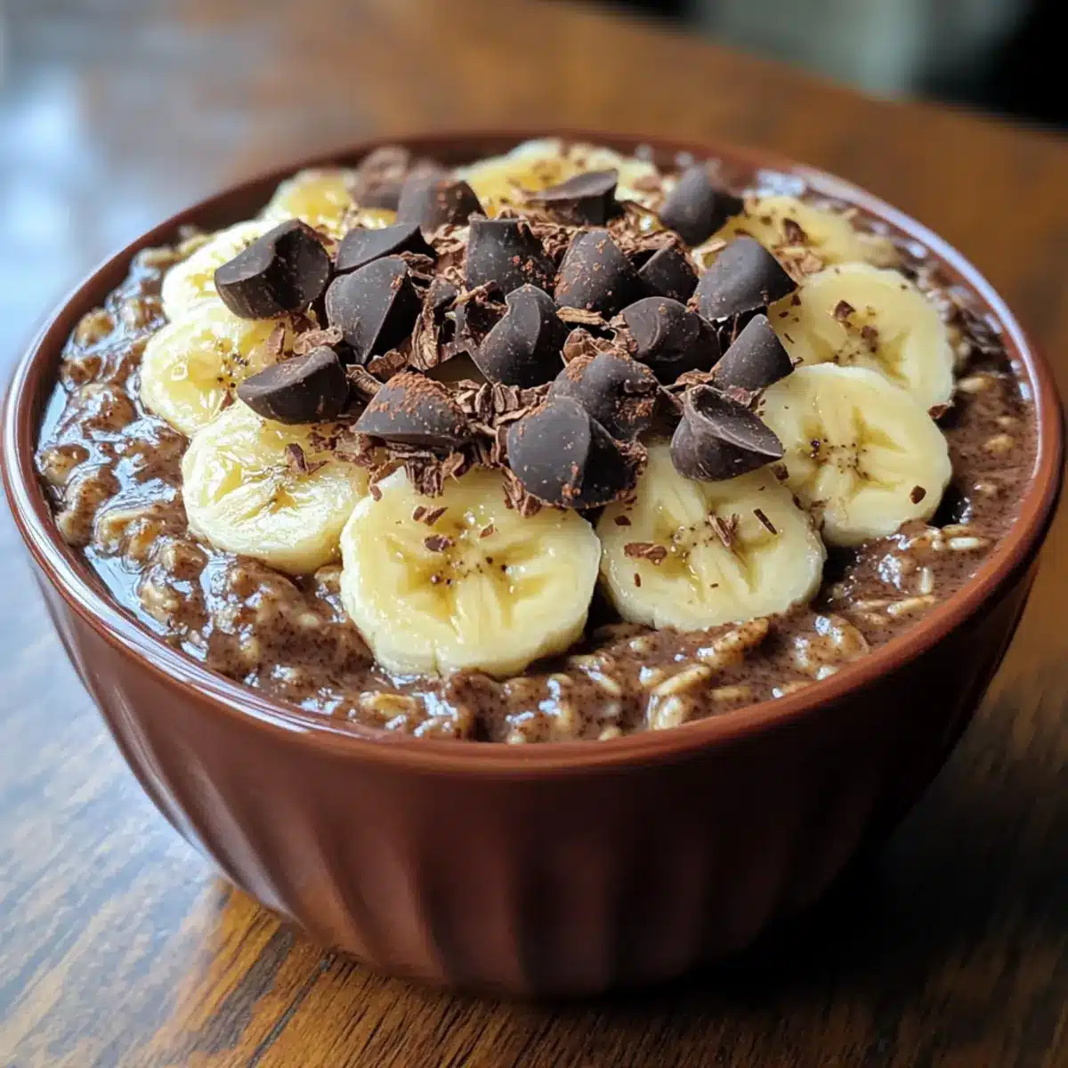 Baked Banana Cocoa Oatmeal Recipe