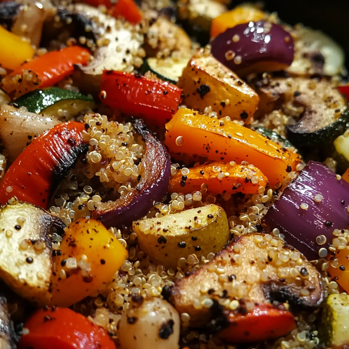 One-Pan Roasted Veggies with Quinoa Recipe