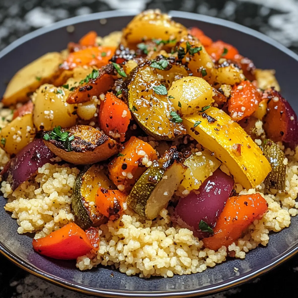 Balsamic Roasted Vegetable Couscous Recipe