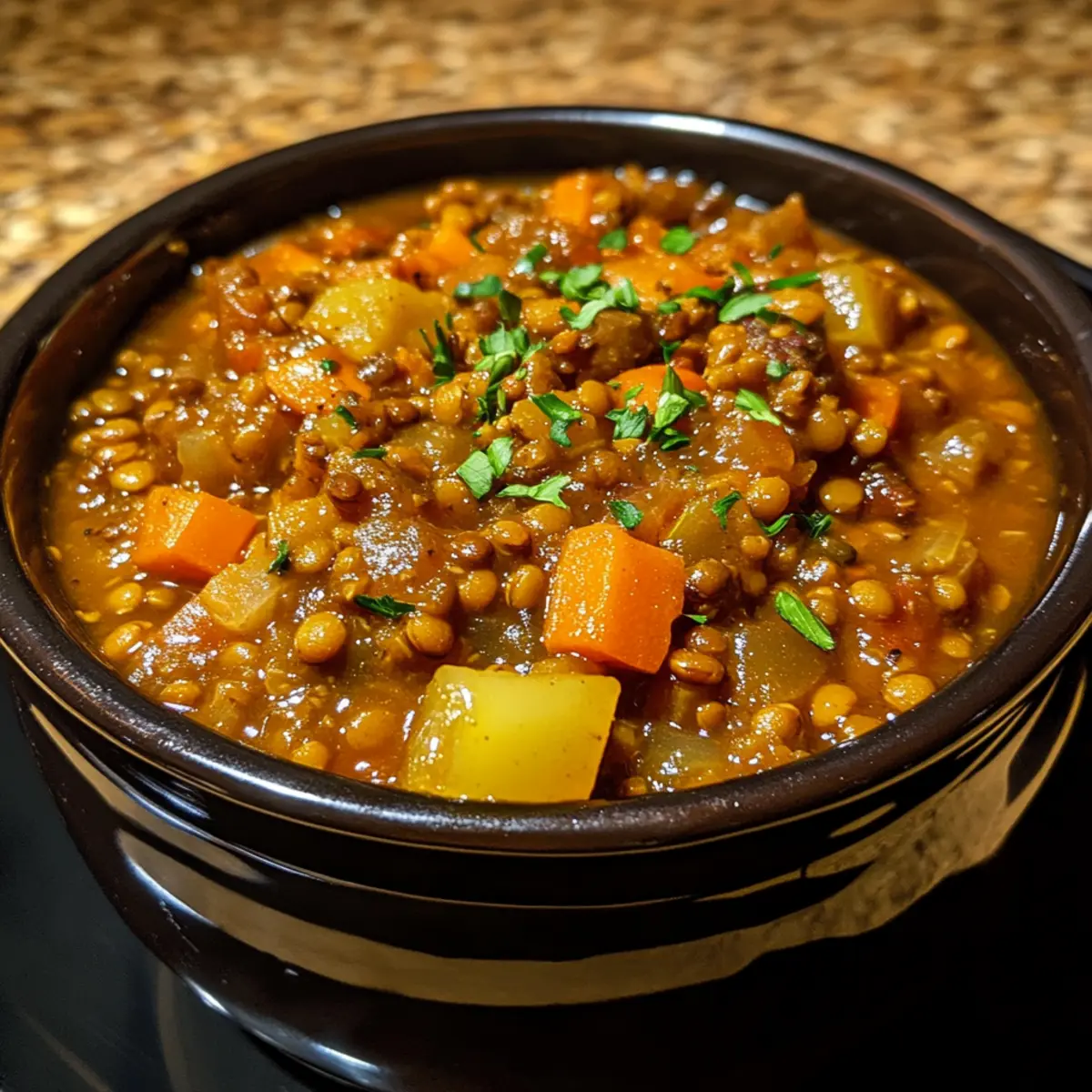 Crockpot Lentil Vegetable Stew Recipe