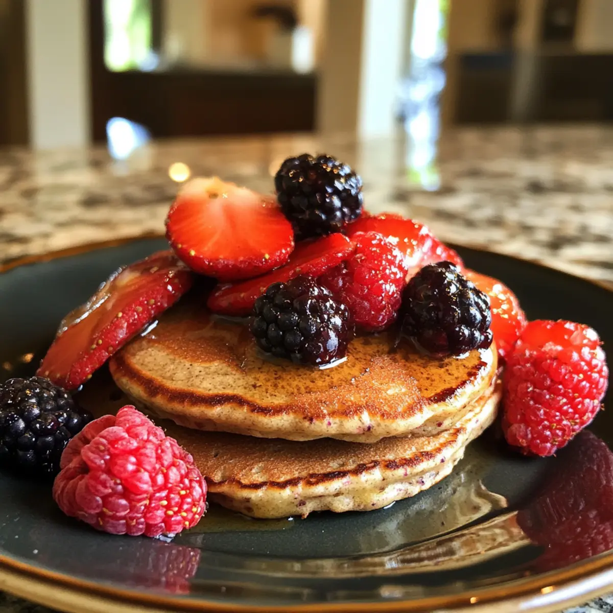 Quinoa & Berry Protein Pancakes Recipe