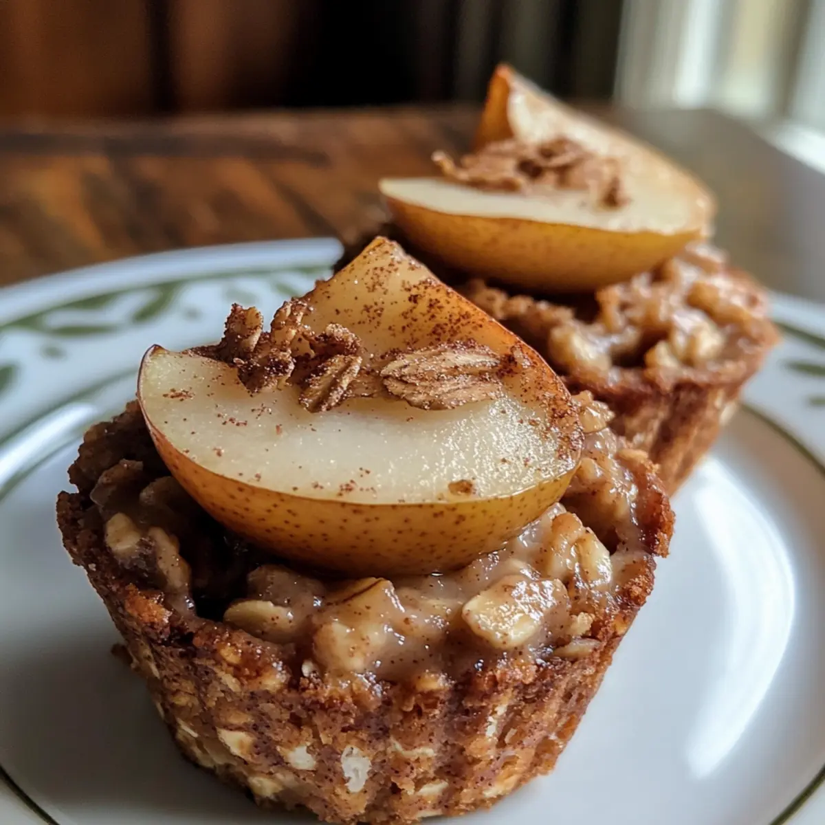 Baked Pear Cinnamon Oat Cups Recipe