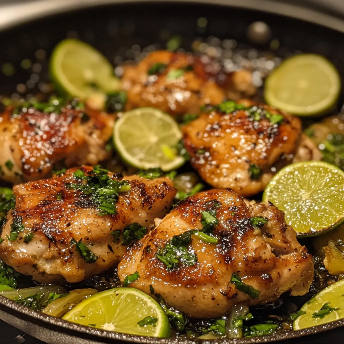 Garlic Lime Chicken Thigh Stir Skillet Recipe