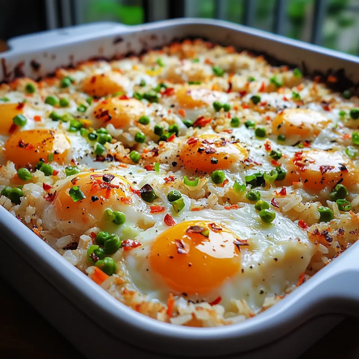 Simple Baked Rice and Egg Family Tray Recipe