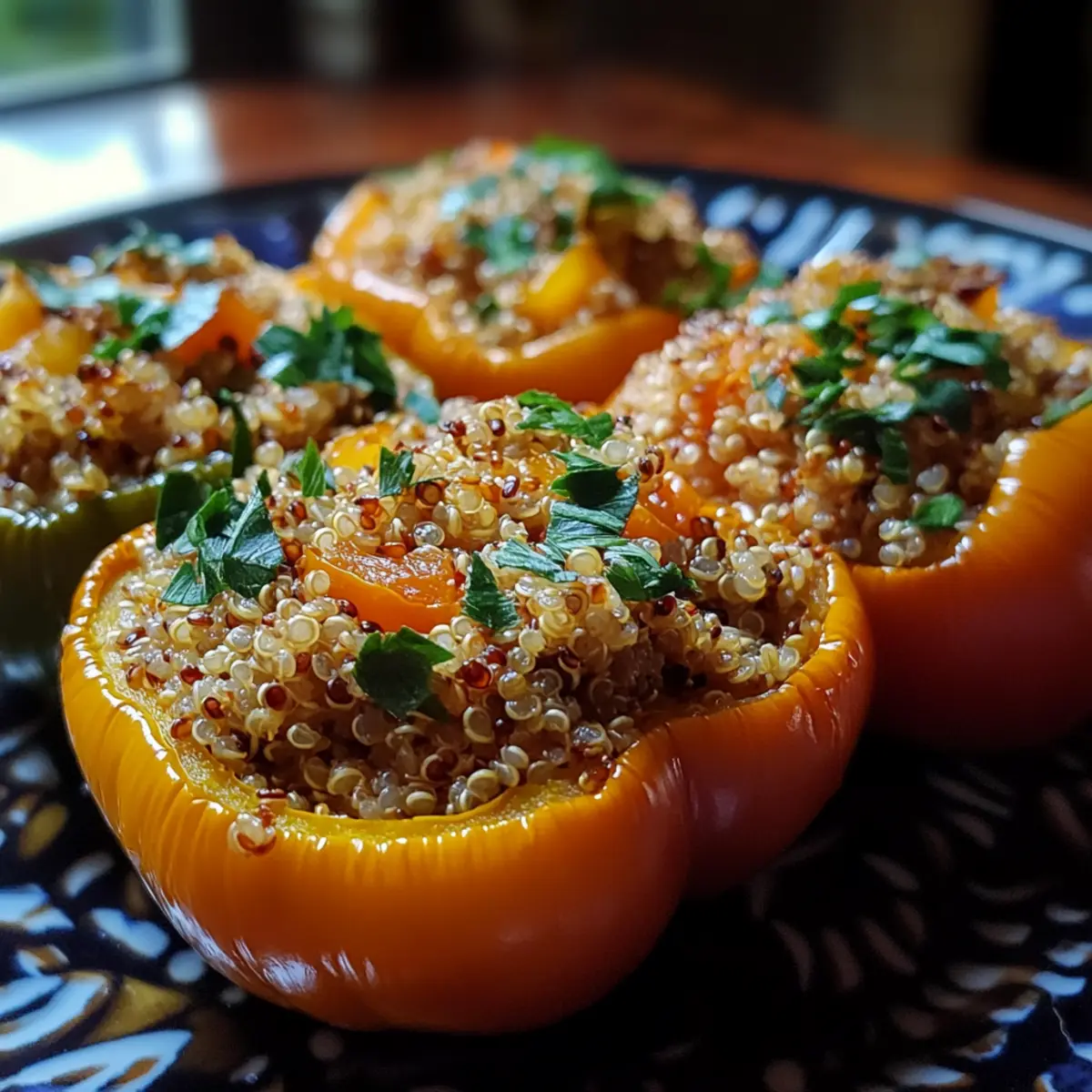 Vegetarian Quinoa Stuffed Bell Peppers Recipe