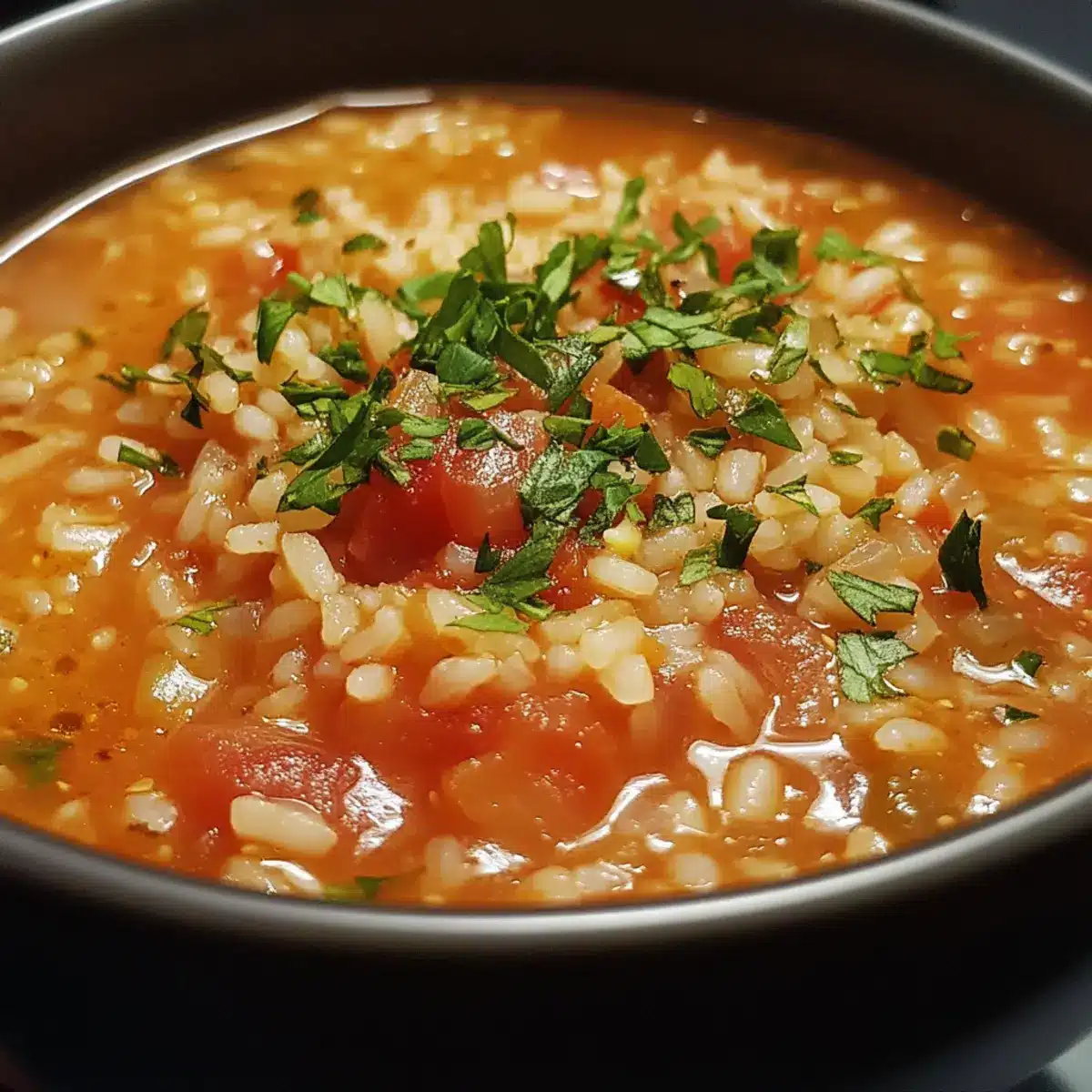 Tomato Rice Soup Recipe