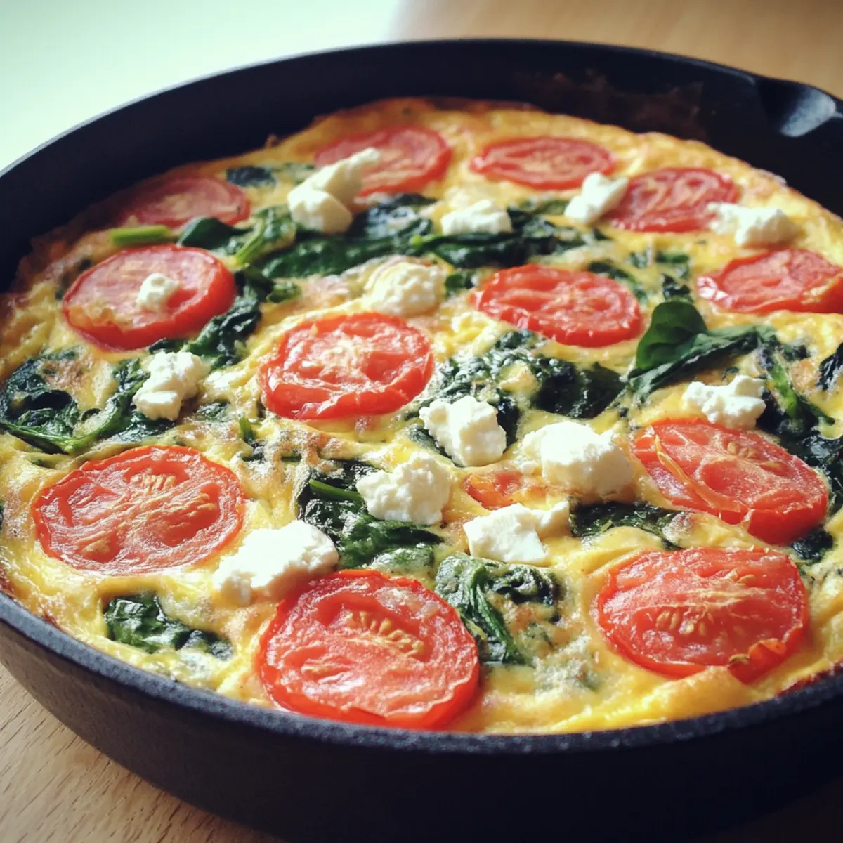 Spinach, Tomato & Feta Breakfast Frittata