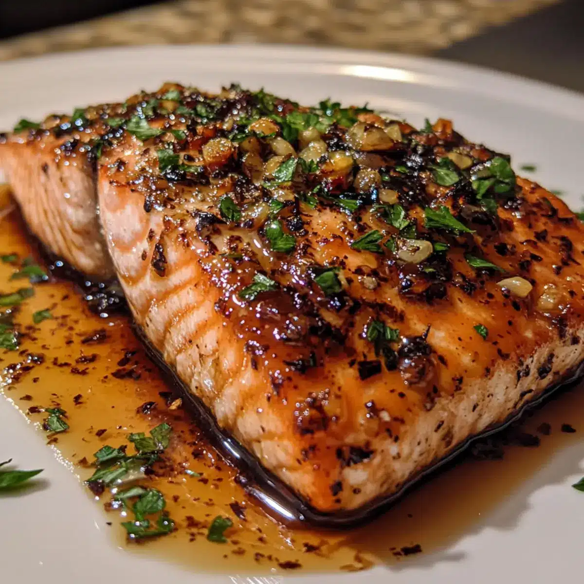 Balsamic Garlic Roasted Salmon