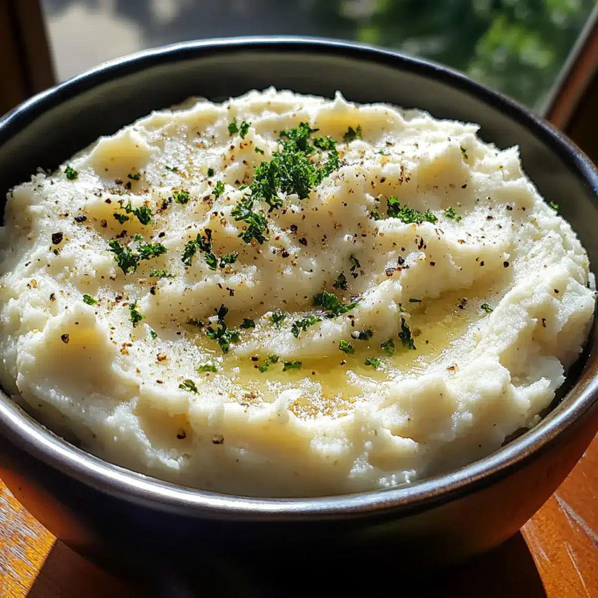 Creamy Garlic Mashed Cauliflower