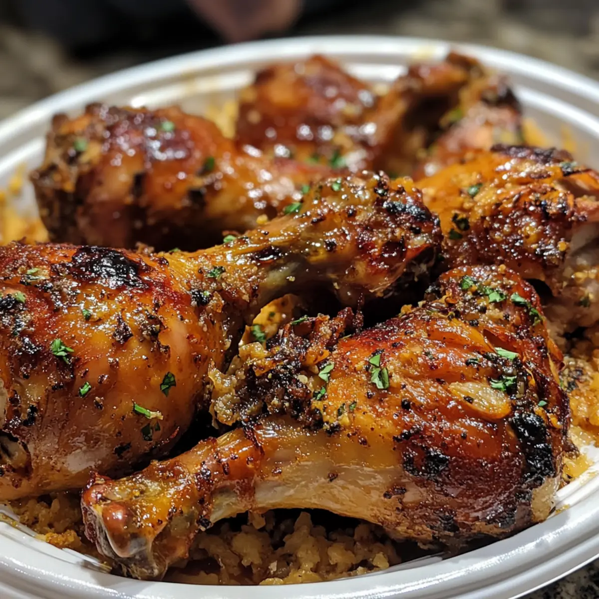 Garlic Coconut Chicken Leg Feast