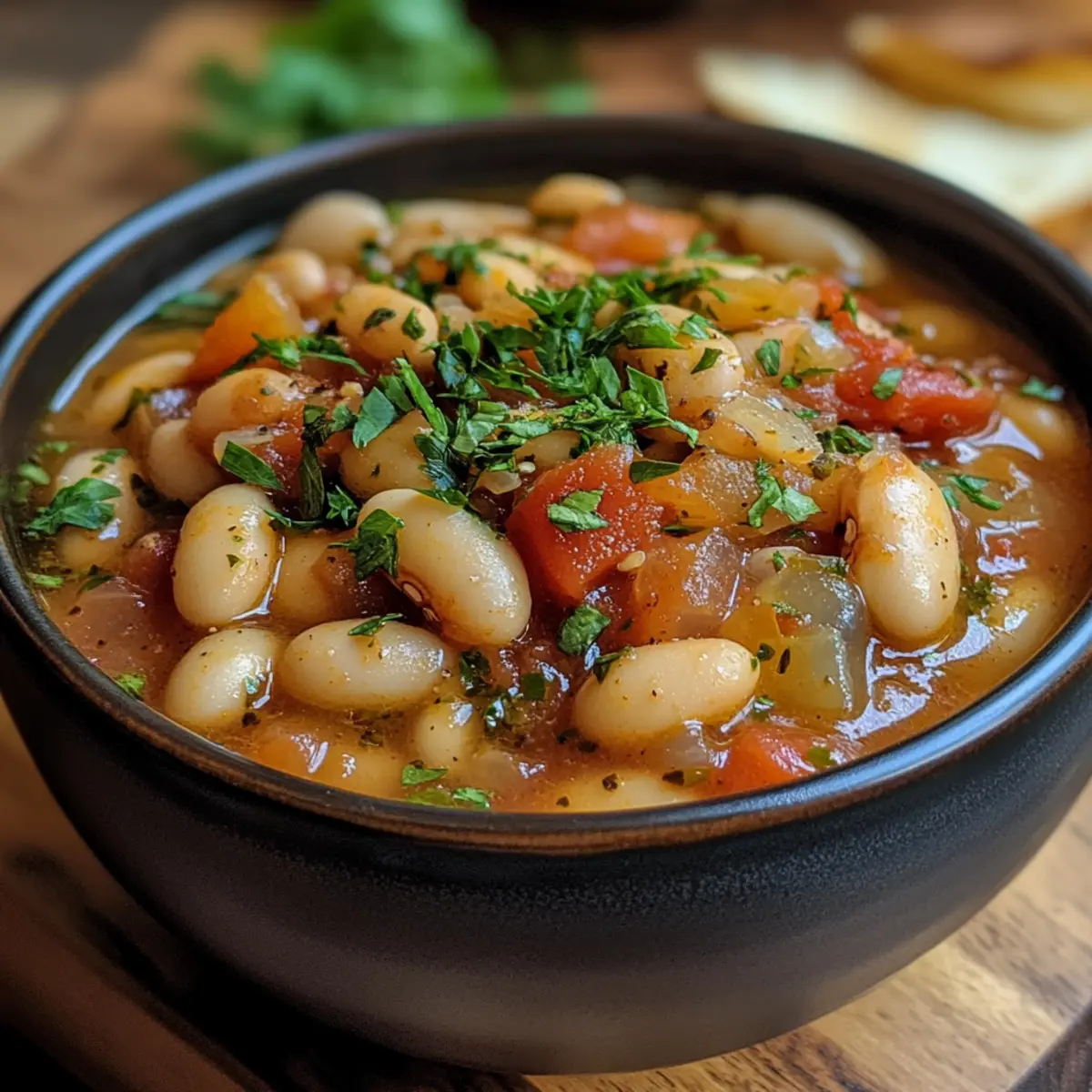 Slow Cooker Tuscan White Bean Stew