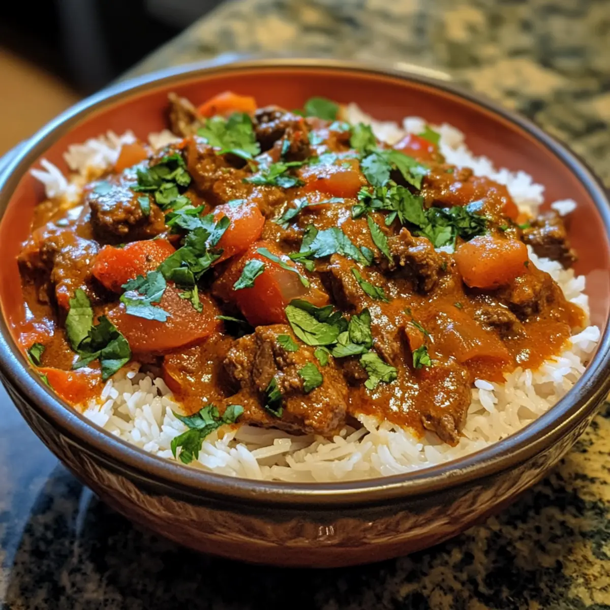 Slow Cooker Coconut Beef and Tomato Curry