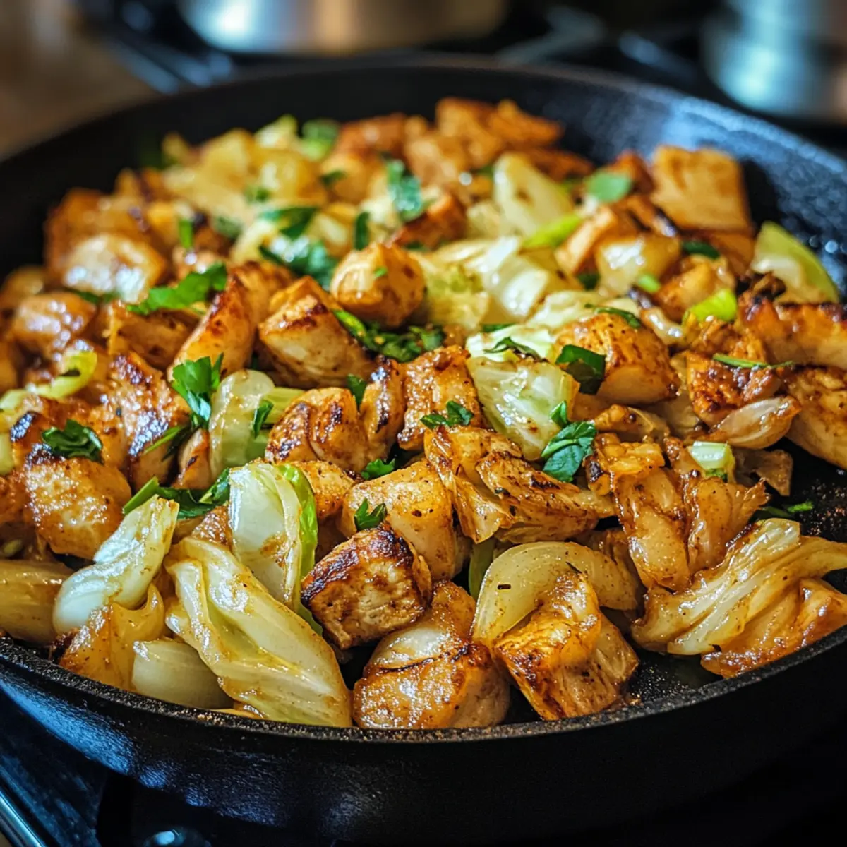 Ginger Garlic Chicke & Cabbage Skillet