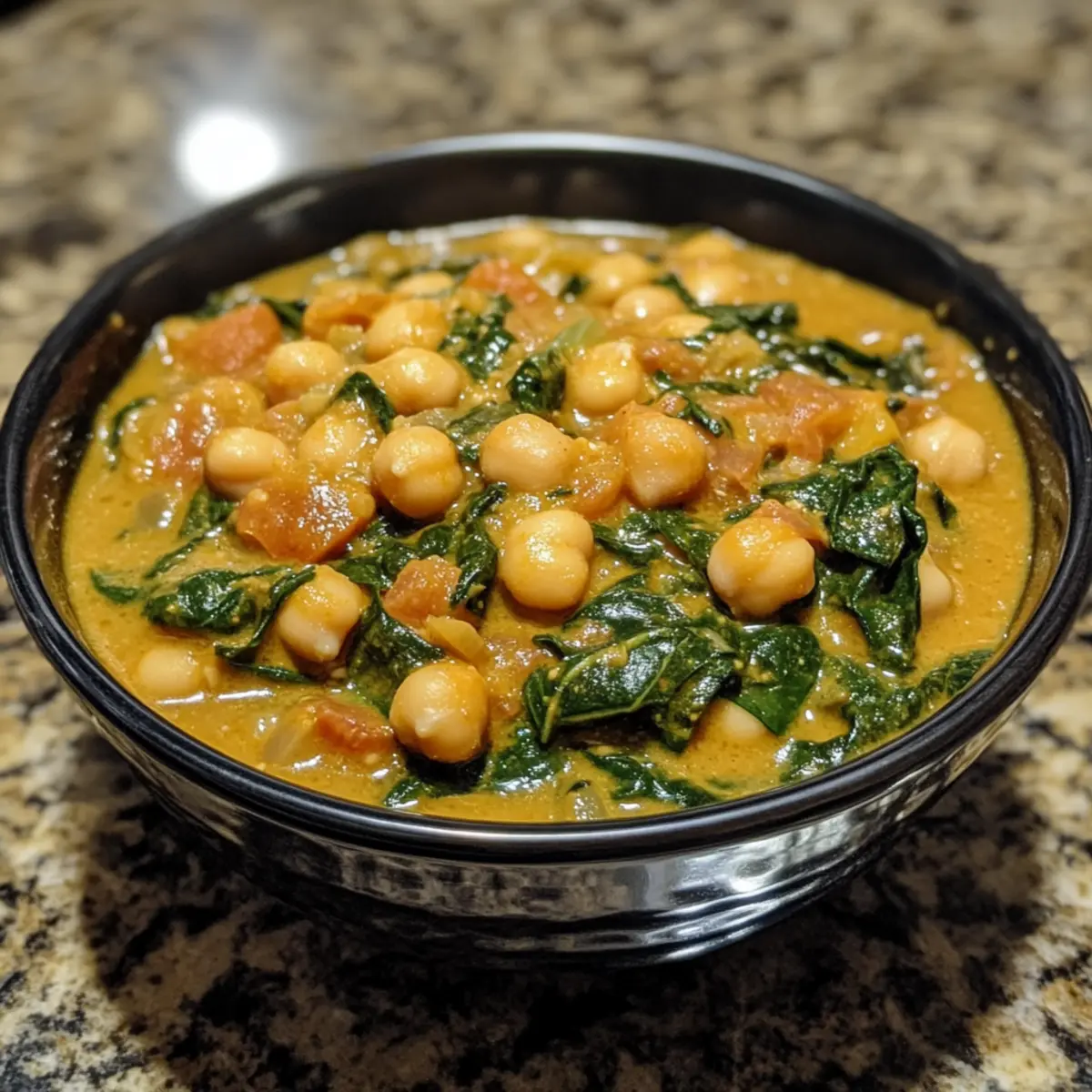 Coconut Spinach Chickpea Stew
