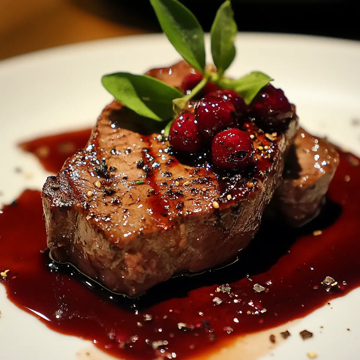 Kangaroo Steak with Pepperberry