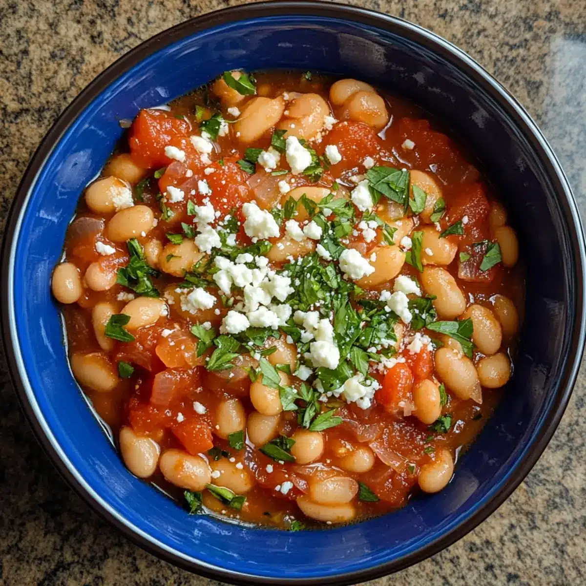 Slow Cooker Greek White Bean and Tomato Stew