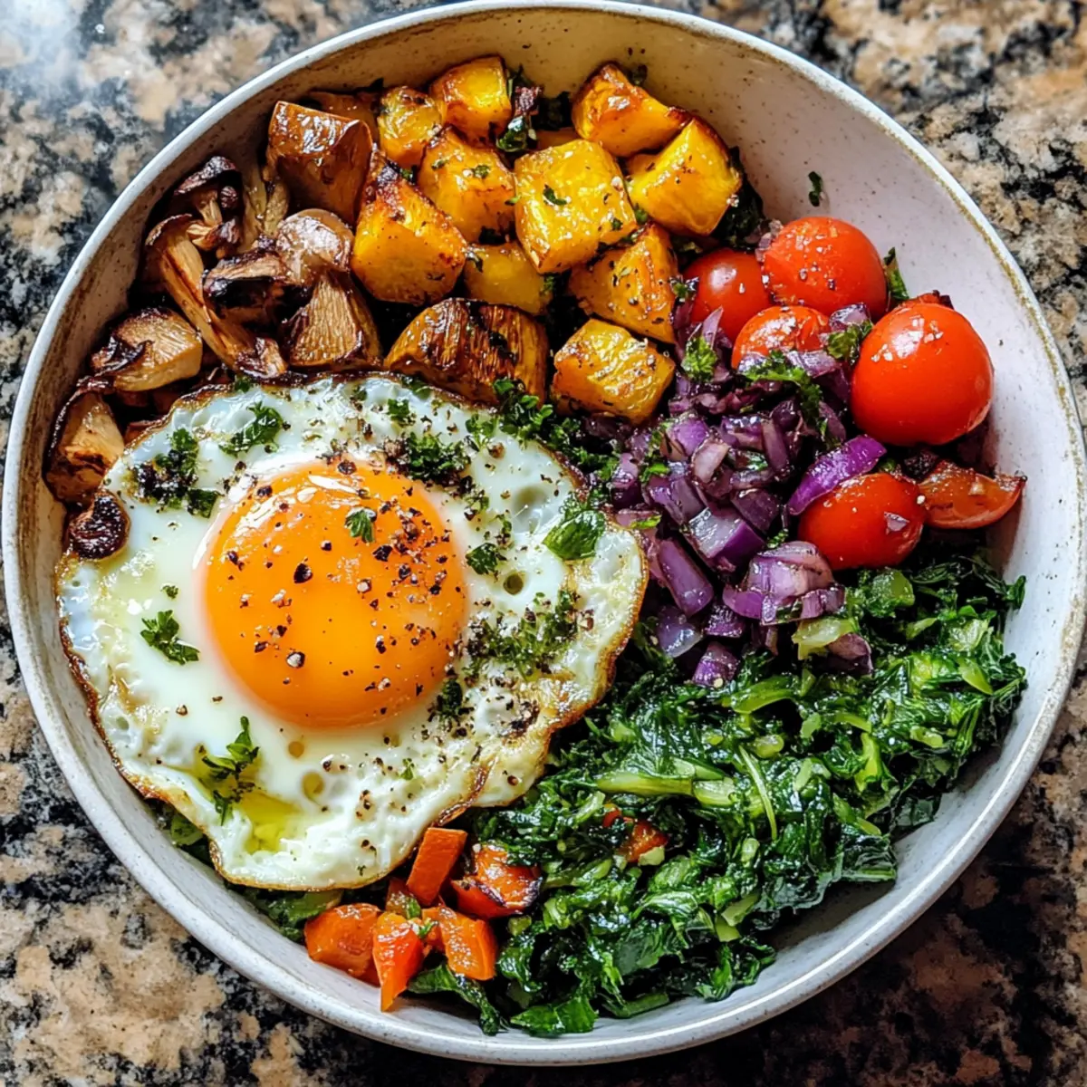Savory Vegetable Egg Breakfast Bowl