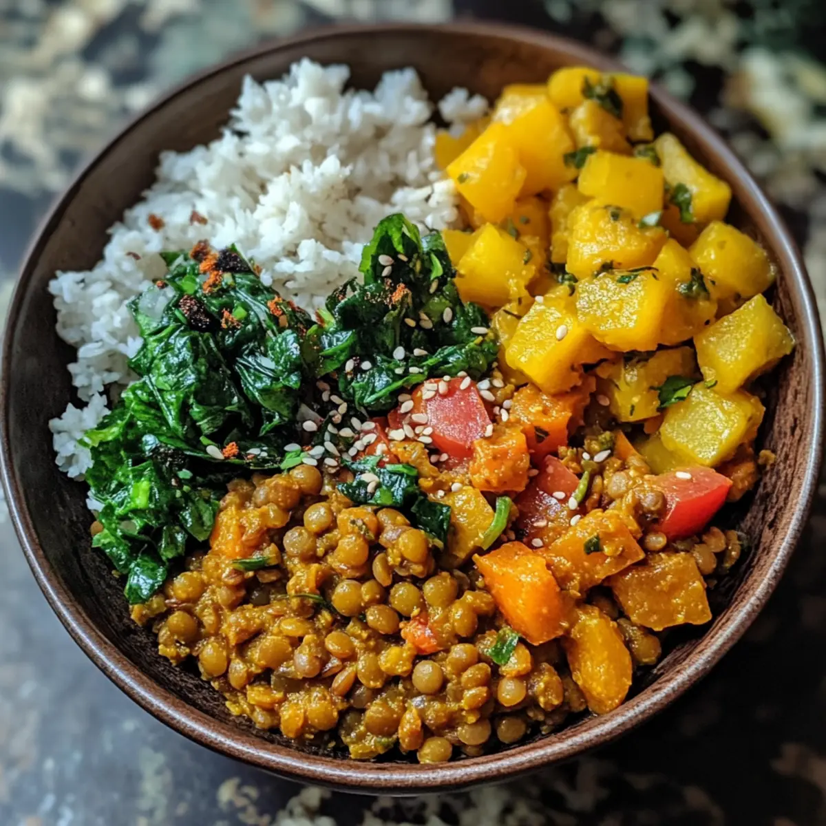 Coconut Lentil Dinner Bowl