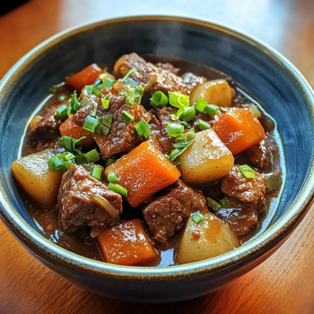 Slow Cooker Ginger Soy Beef Stew