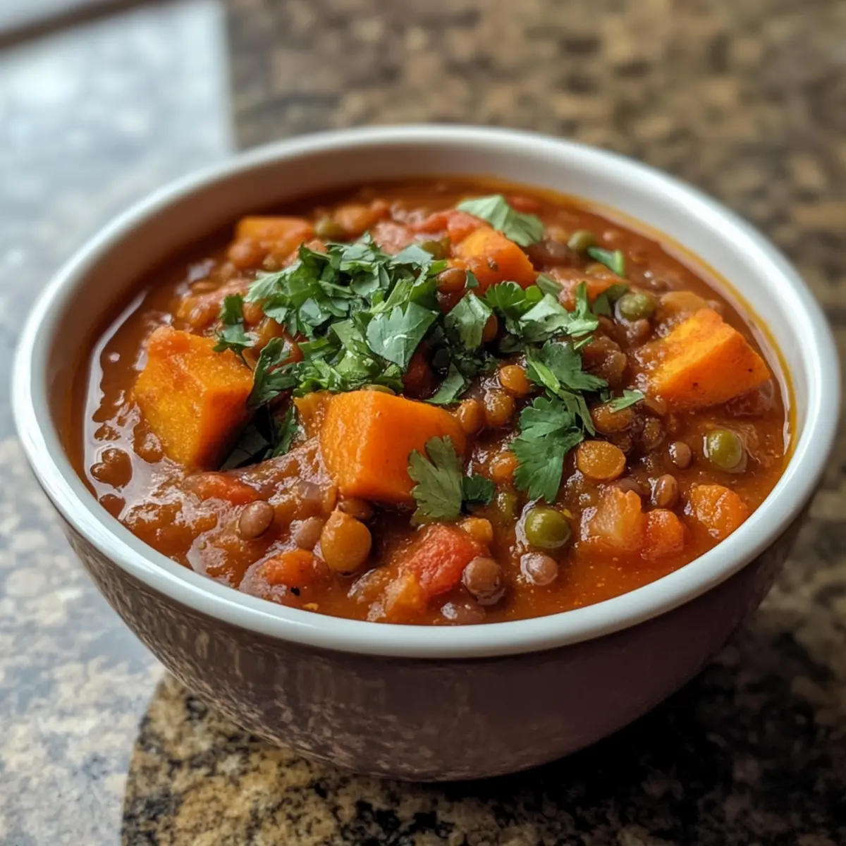 Crockpot Sweet Potato & Lentil Chili