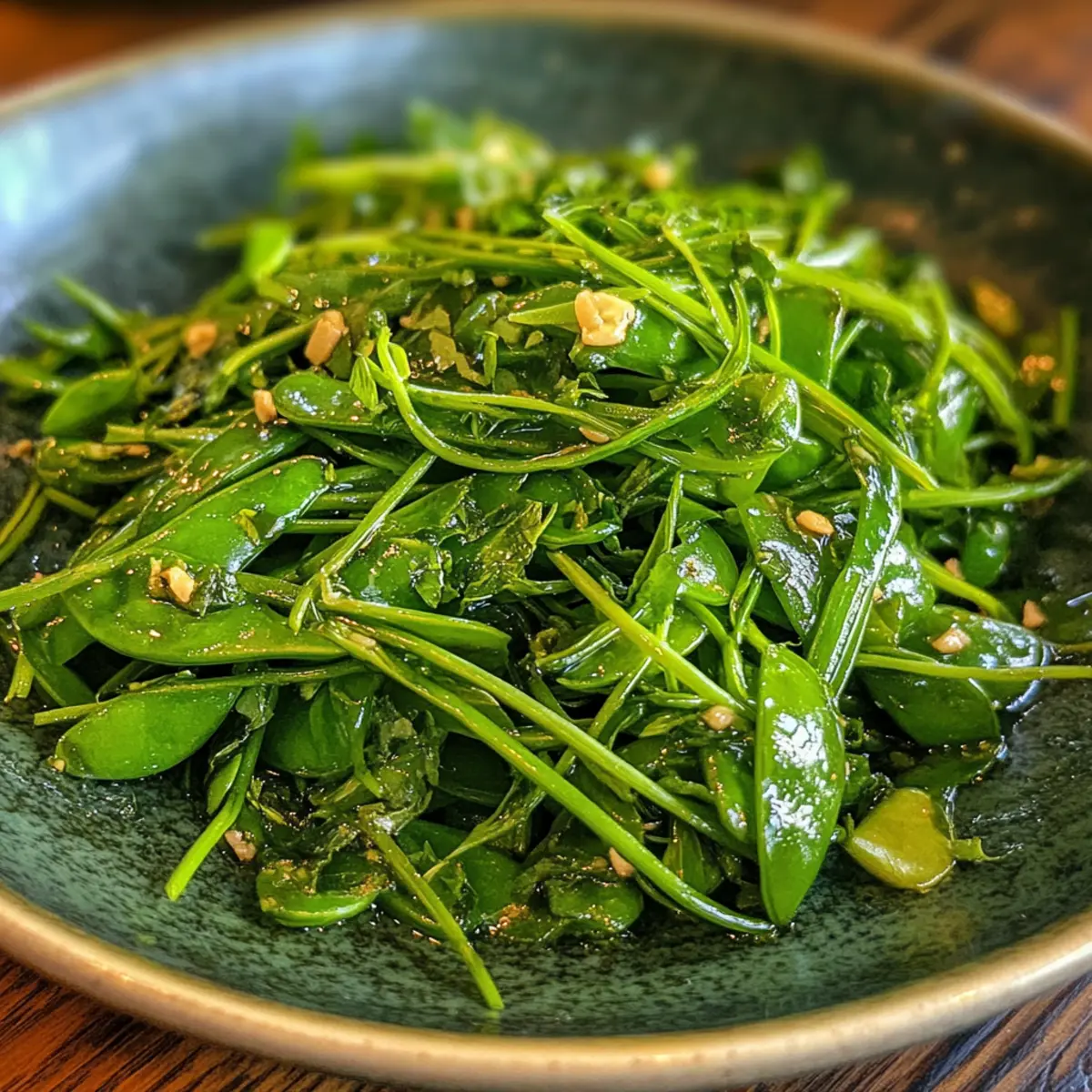 Stir-Fried Snow Pea Shoots