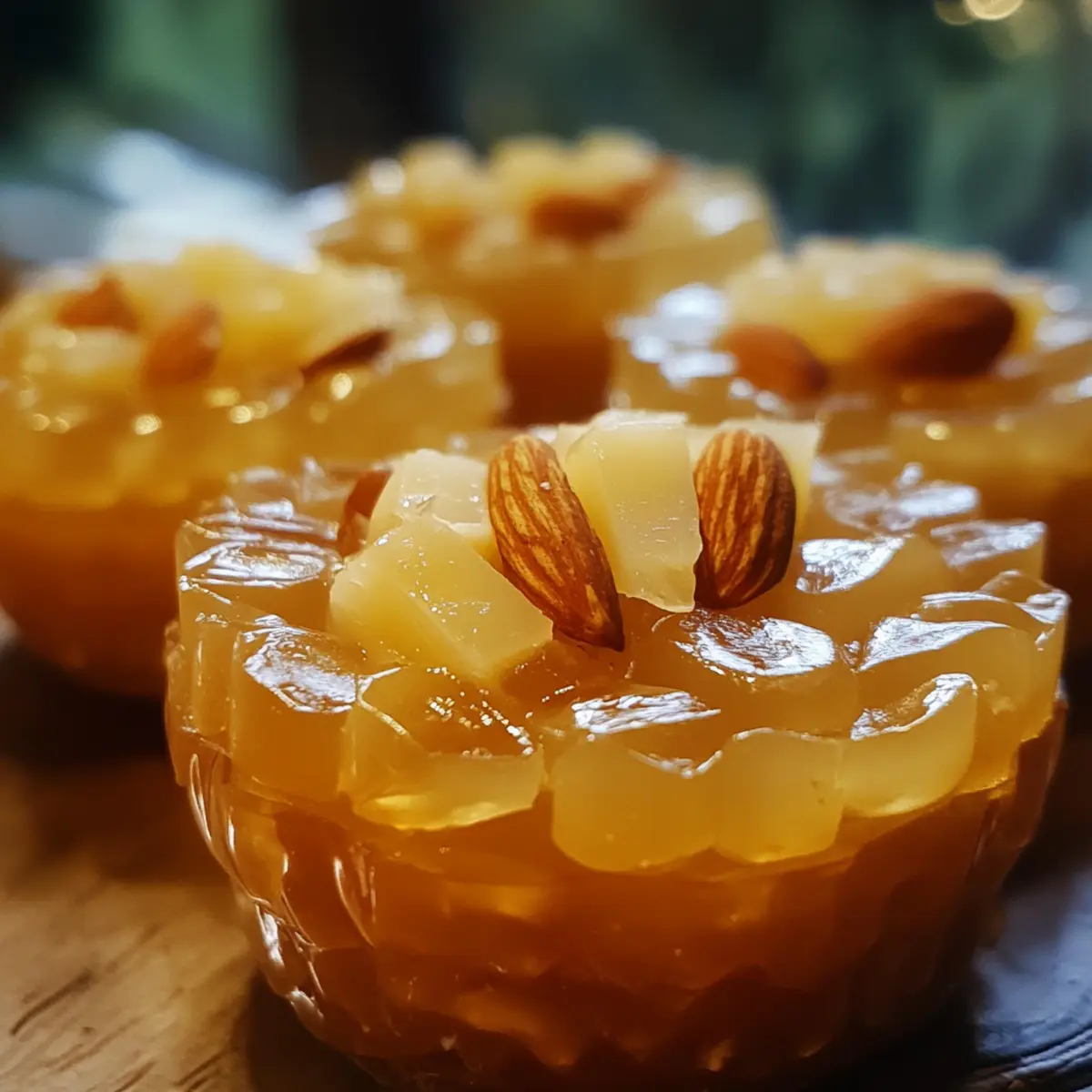 Pineapple Almond Jelly Cups