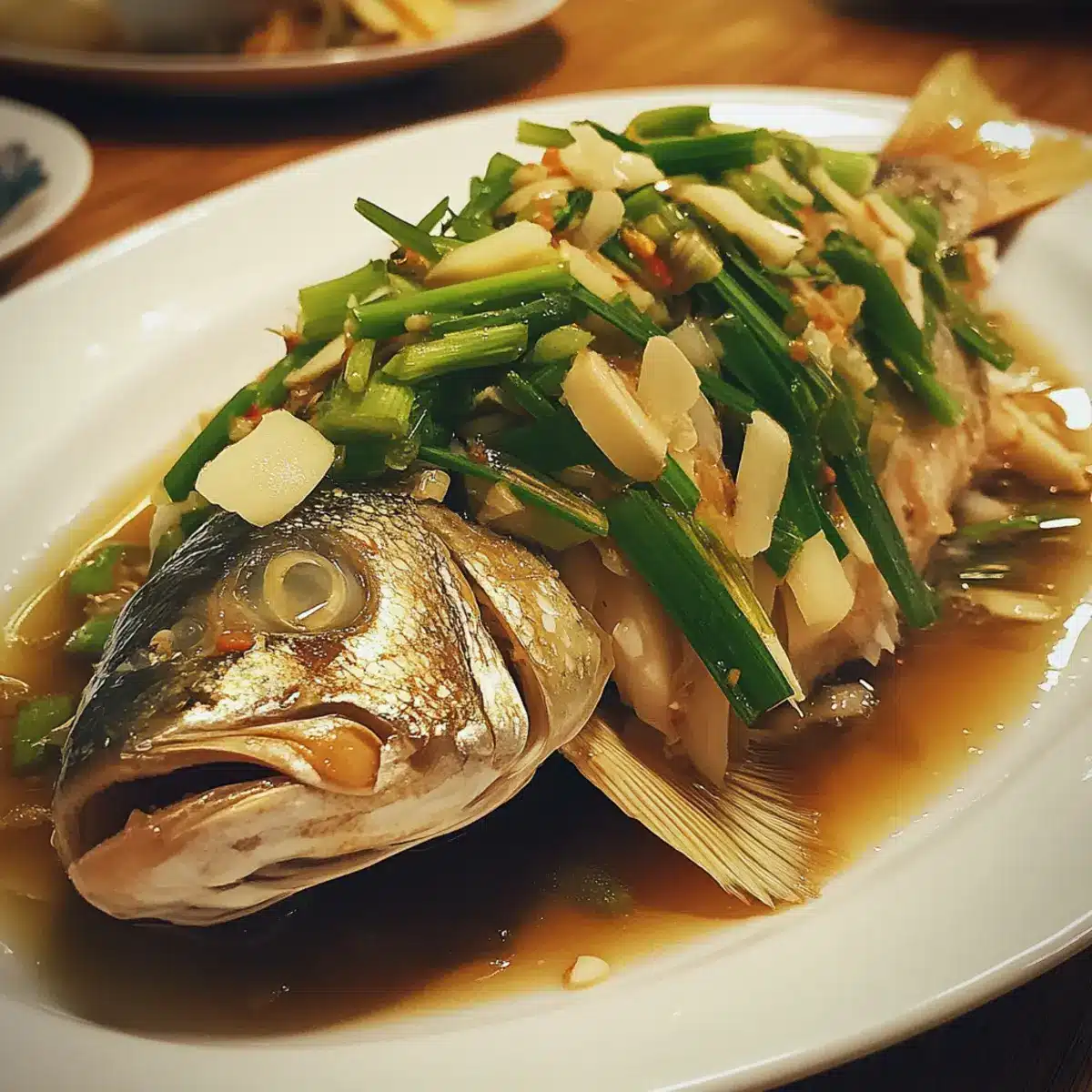 Steamed Whole Fish with Ginger Scallion