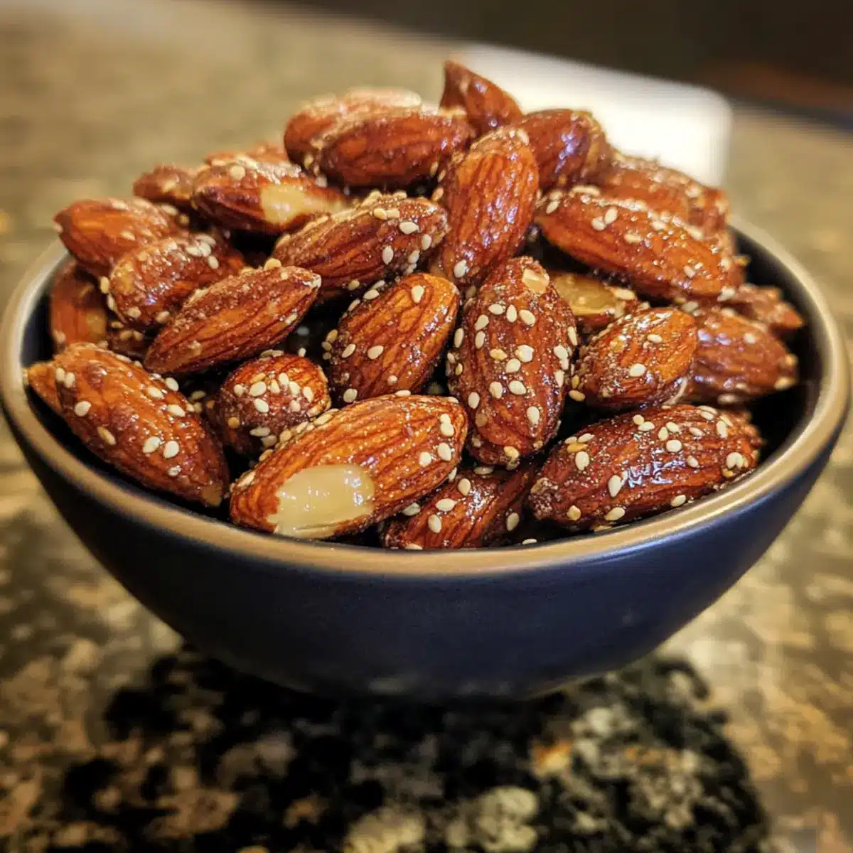 Maple Sesame Roasted Almonds