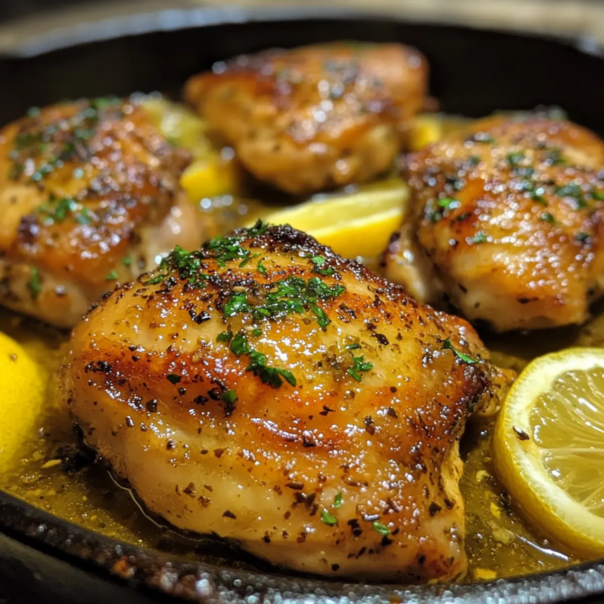 Lemon Garlic Chicken Thighs