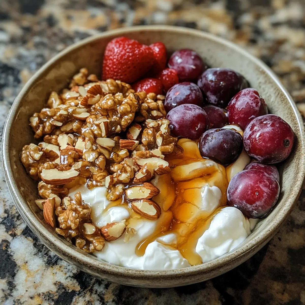 Greek Yogurt Honey Walnut Breakfast Bowl