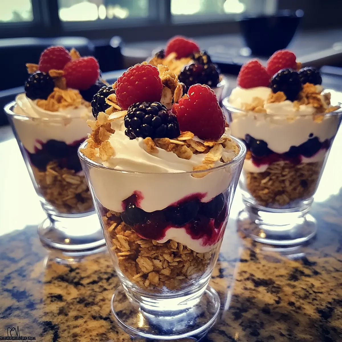 Greek Yogurt & Berry Parfait Cups