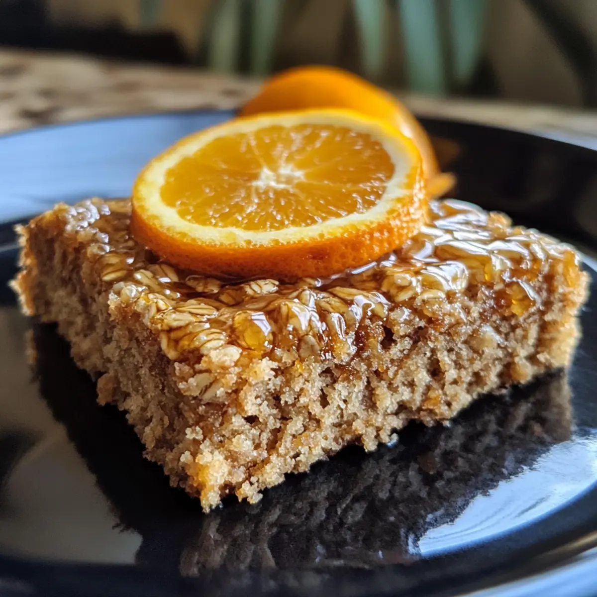 Honey Orange Oat Snack Cake