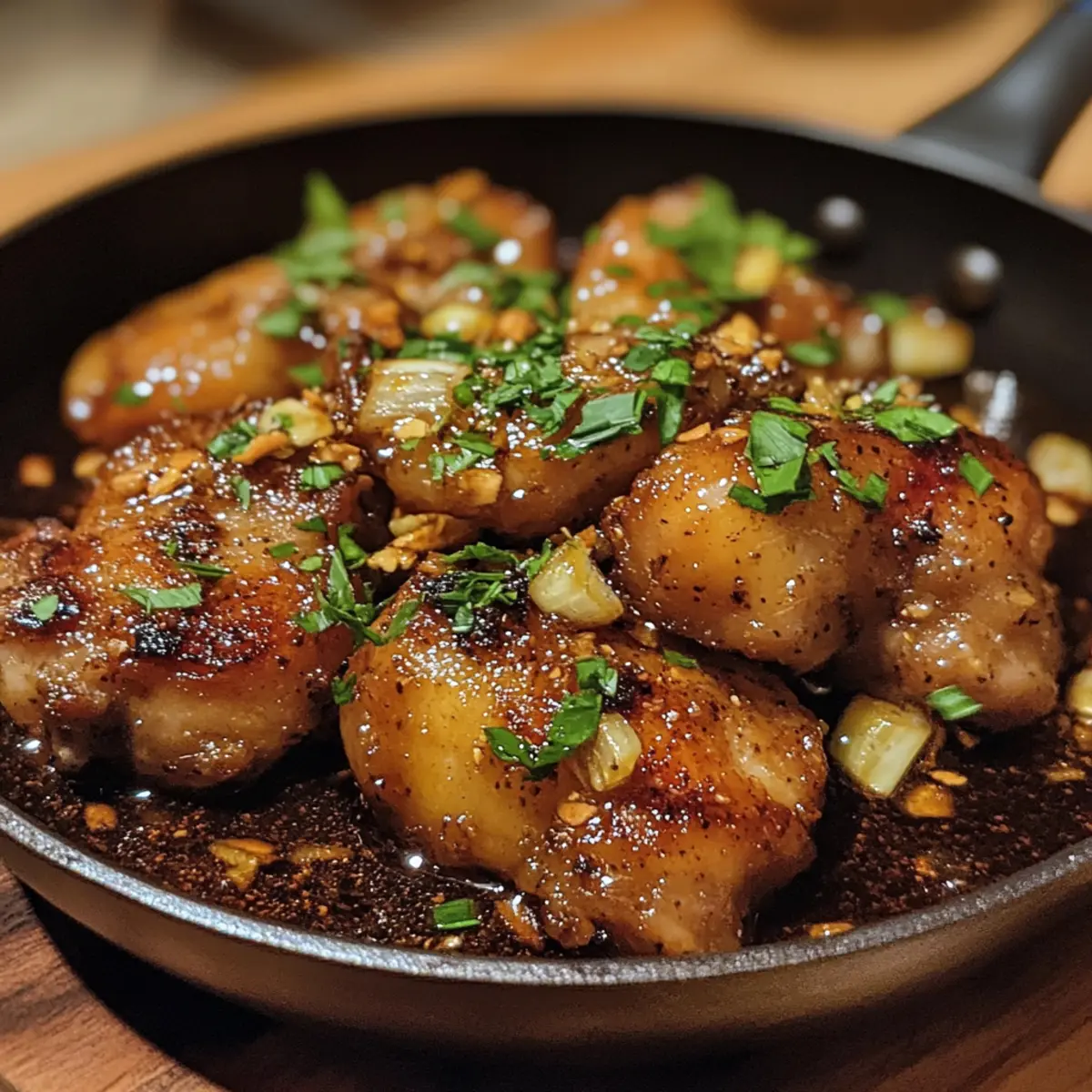 Sticky Tamarind Chicken Thigh Skillet