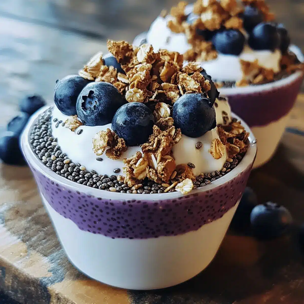Blueberry Yogurt Chia Cups