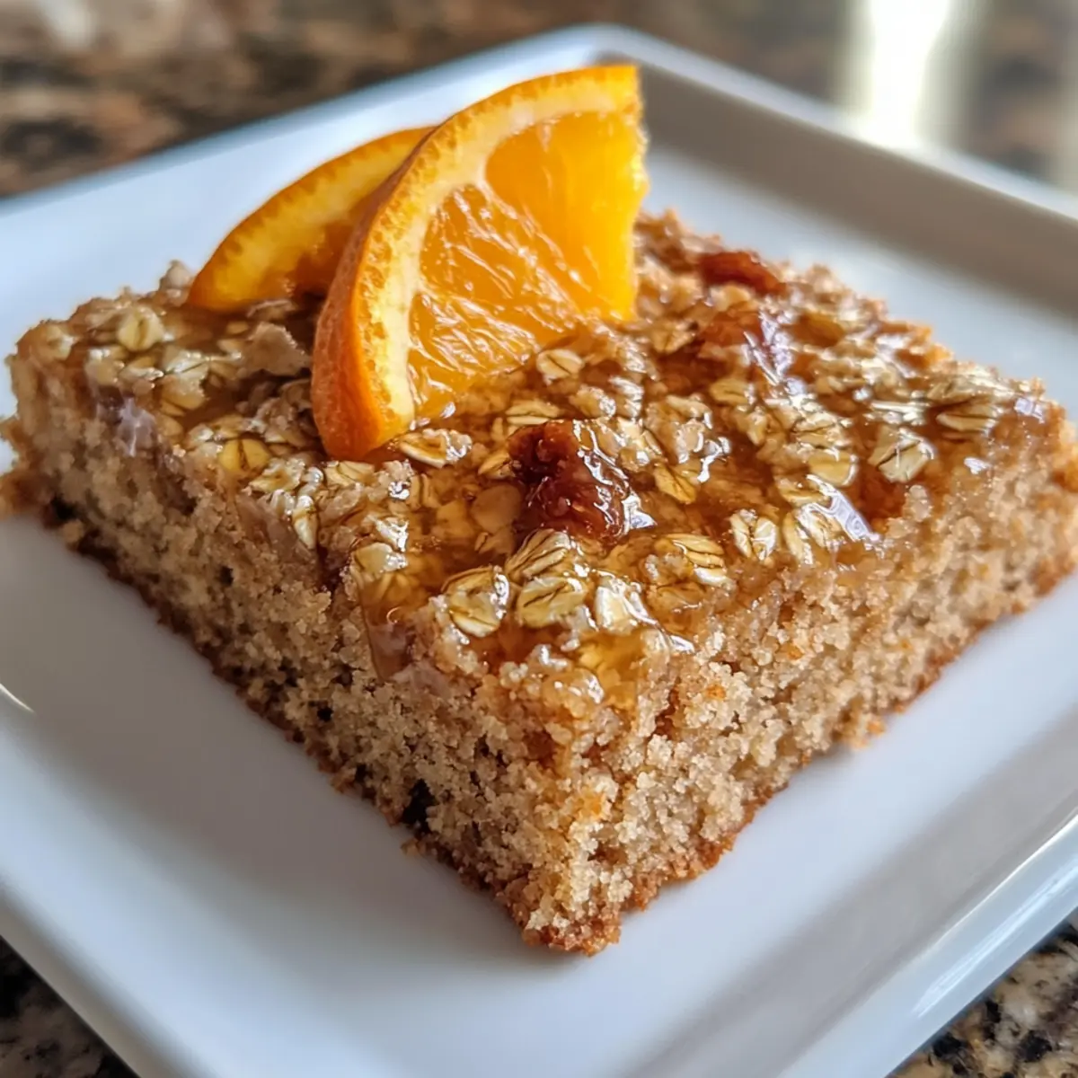 Honey Orange Oat Snack Cake