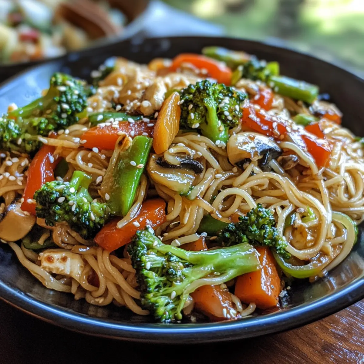 Garlic Noodle Vegetable Stir Fry