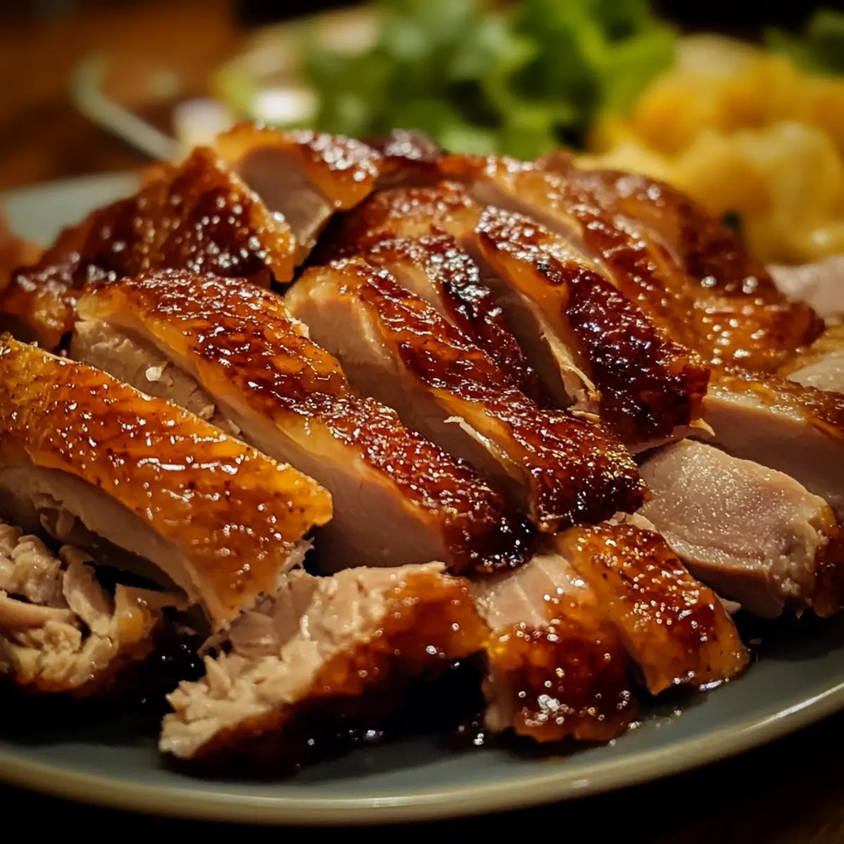 Miso Garlic Roast Duck