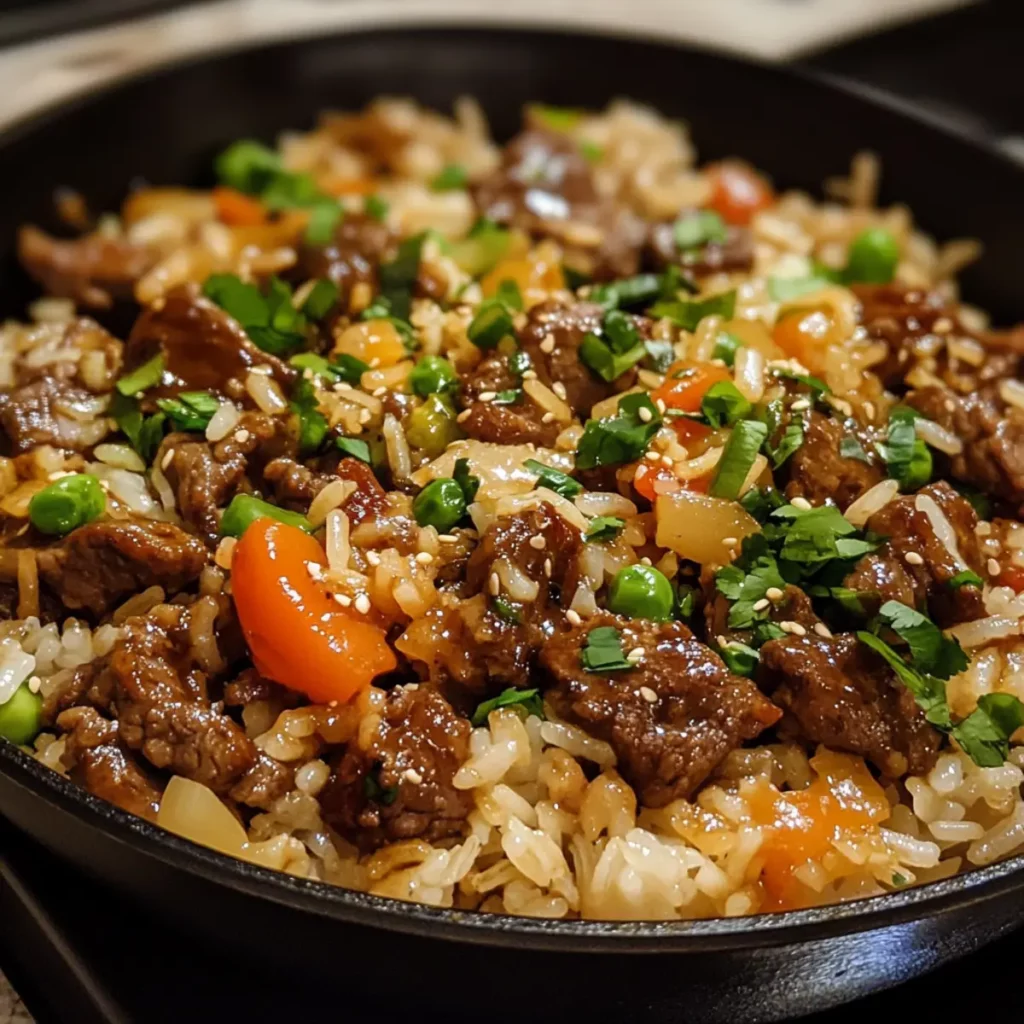 Teriyaki Beef Rice Skillet