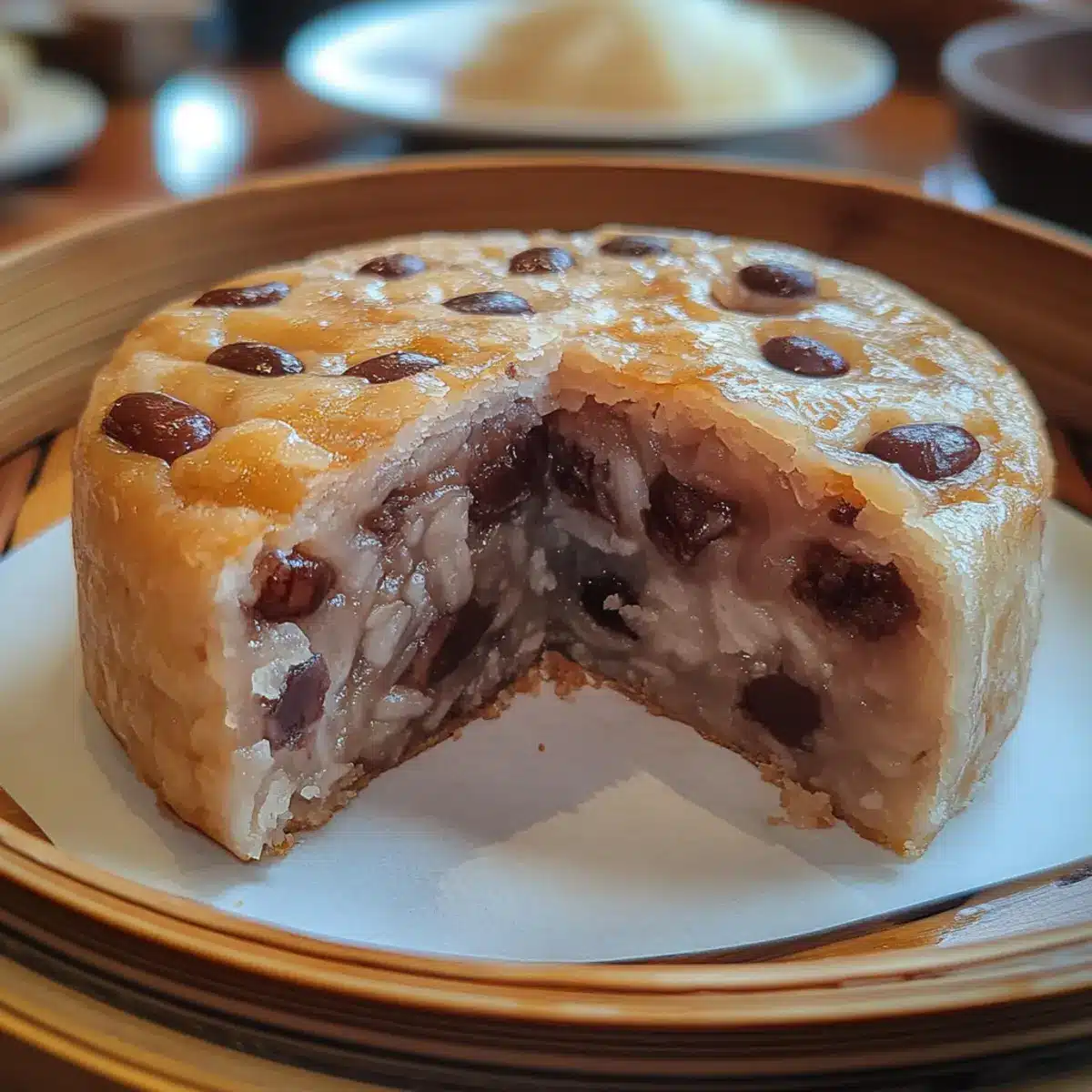 Steamed Red Bean Rice Cake