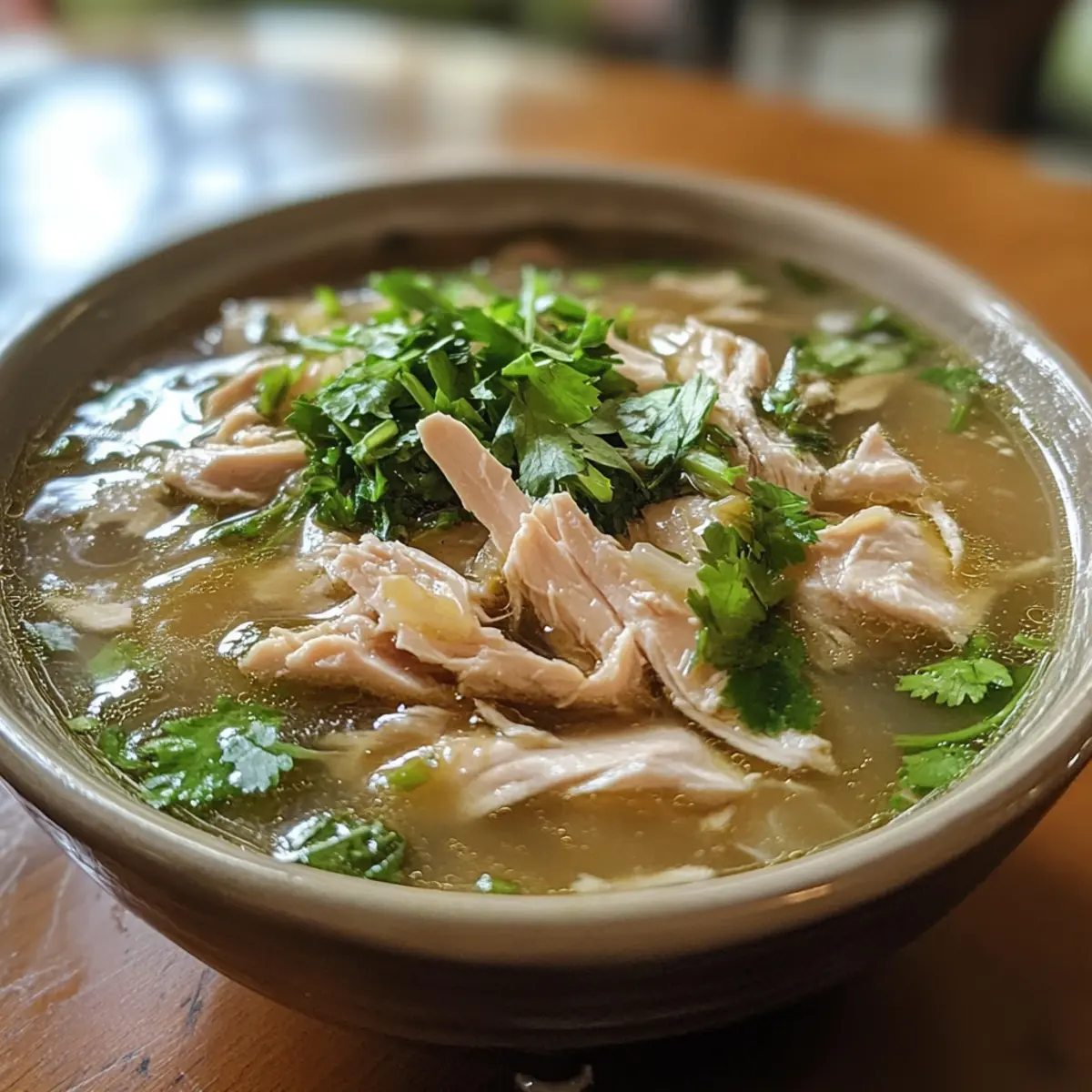 Clear Chicken Lemongrass Herb Soup